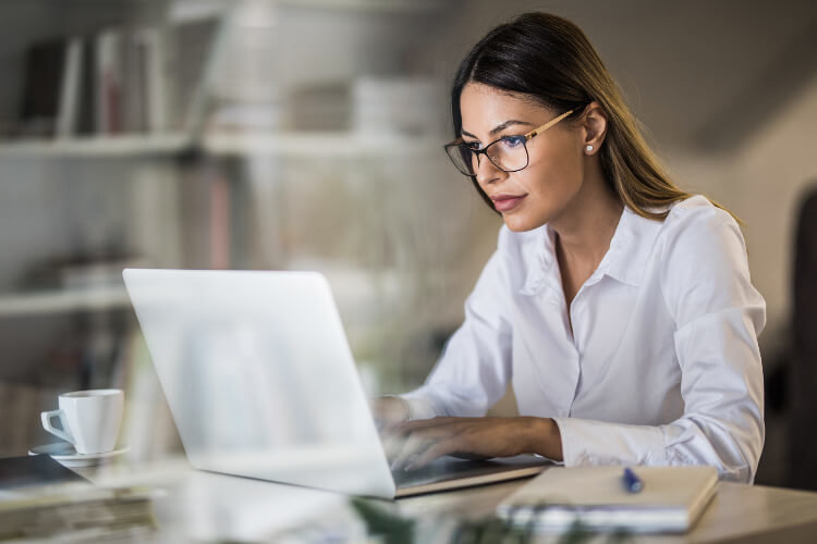 business woman working on computer 1